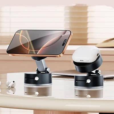 Premium Vacuum Double Sided Magnetic Car Phone Holder