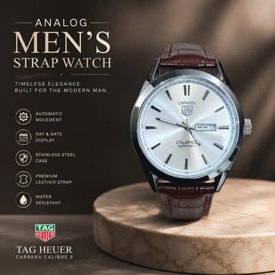 ANALOG MEN'S STRAP WATCH
