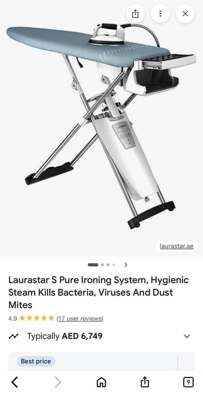 Laurastar pure ironing system hygienic steam kill (whatsap only)