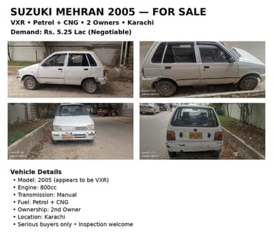 Suzuki Mehran VXR 2005