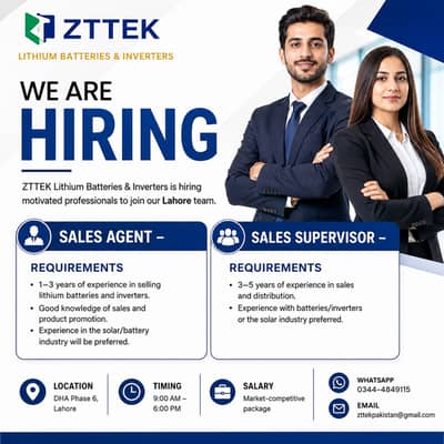 Sales Staff Required | Sales & Distribution Supervisor Required | Job