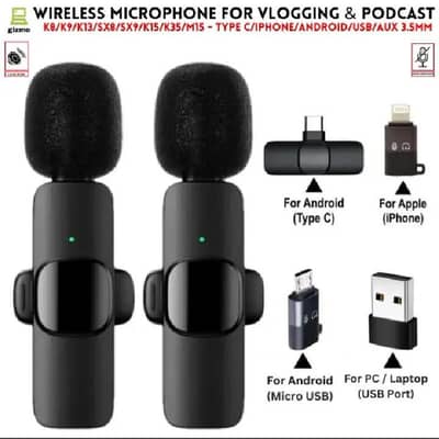 Wireless Mic Type C/IOC/Android/USB/AUX