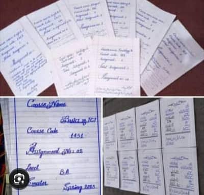 Handwriting Assignment, Typing And Data Entry job Available