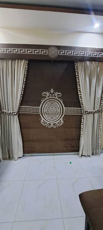 Velvet Curtain and Blind Set
