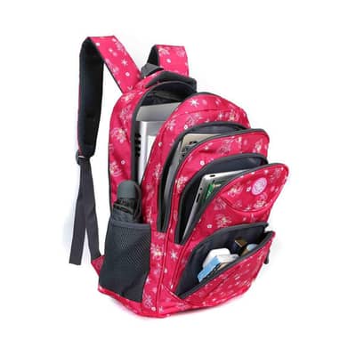 Pink flowra back pack for girls student and teens