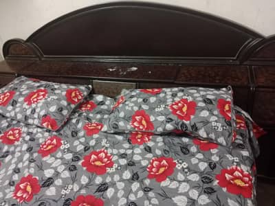 wooden used bed for sale