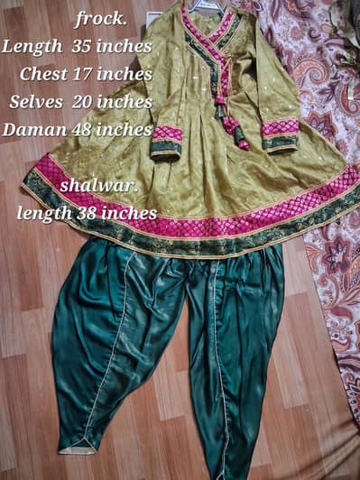 Beautiful Green Eastern 2-Piece Frock and tulip salwar 2 Available