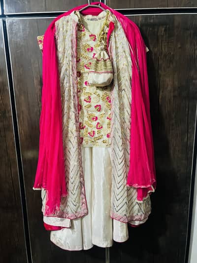 Beautiful Embroidered Bridal/Wedding Lehnga – Pink & White