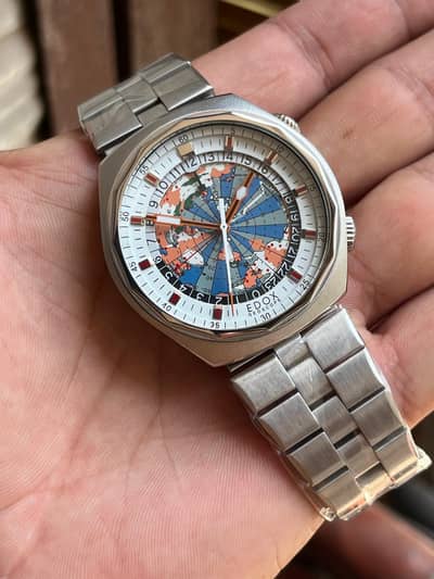 Edox geoscope swiss brand(1970 rare vintage)