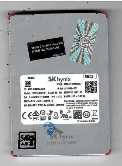 K Hynix 256GB 2.5" SATA SSD (Original HP OEM)