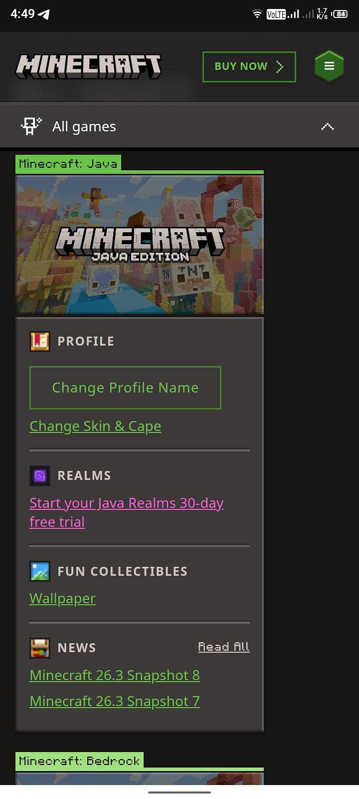 Minecraft Bedrock / Java Redeem Code 2