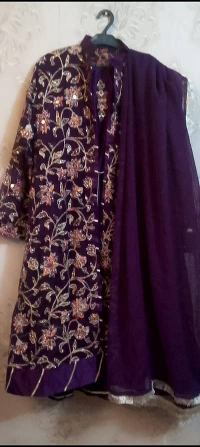 purple gown