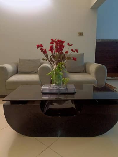 Elegant Black Glass Coffee Table / Center Table – Excellent Condition
