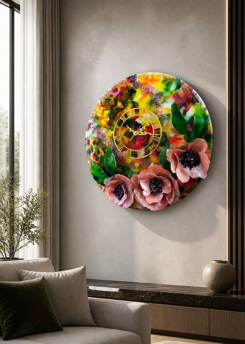 Resin wall clock 1