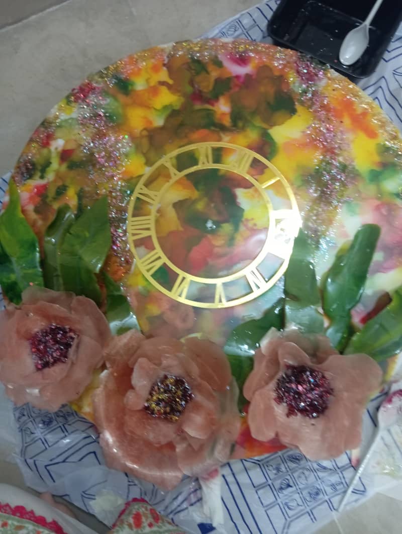 Resin wall clock 3