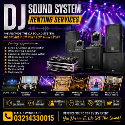 Professional DJ Sound System & Speaker Rental Services