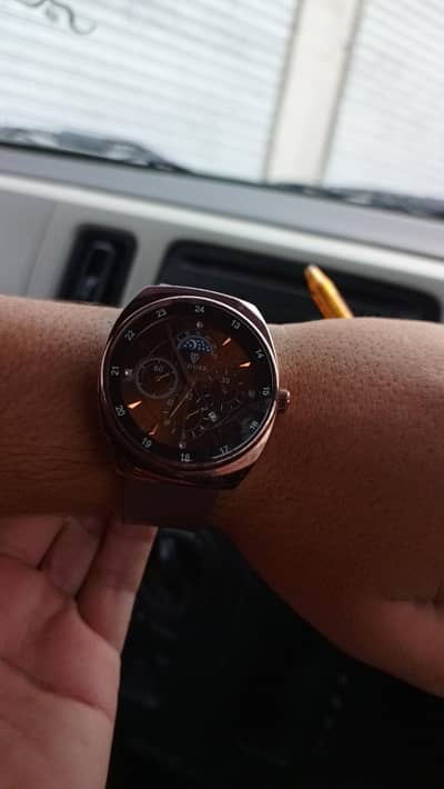Luxury Men's Brown Dial Rose Golden Watch-Chrongraph Style - Only 7000
