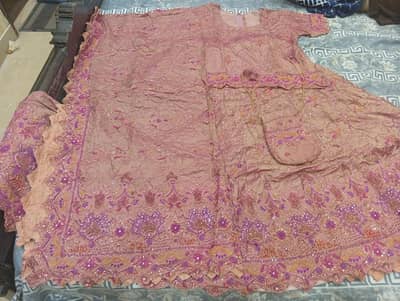 2 lahanga kathaan silk  red & tea pink