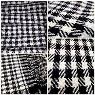 Set of 2 Pure Black and White Khais