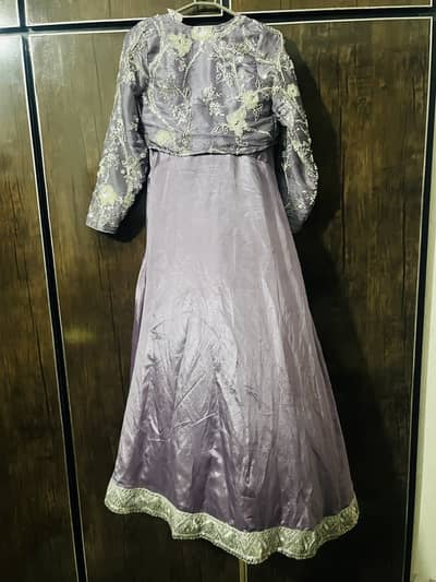 Elegant Lavender/Purple Maxi – Beautiful Embroidered Design