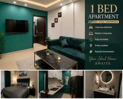 Luxury 1-Bedroom Fully Furnished Apartment Bahria Town Lahore