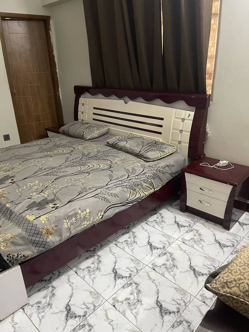 Bed,side table and dressing 1