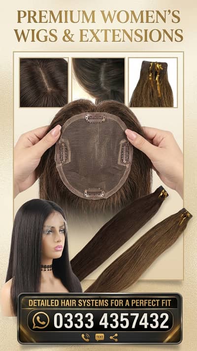 Full Head Wig Women / Men Man For Wigs Extension Whatsapp. 0333-4357432
