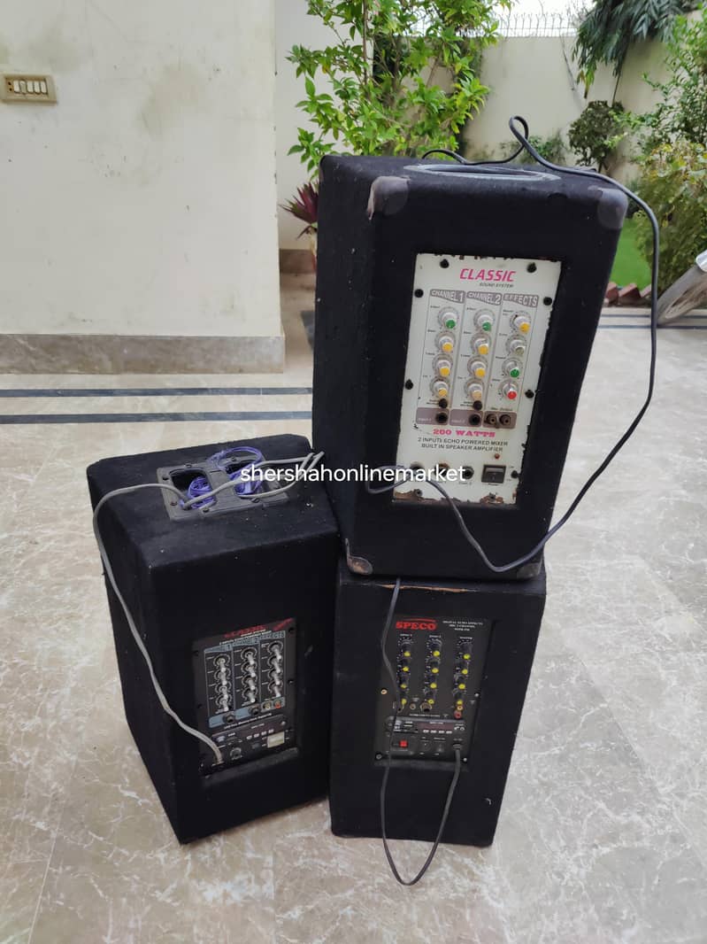 Bluetooth powered speaker 3 mic input echo delay 1