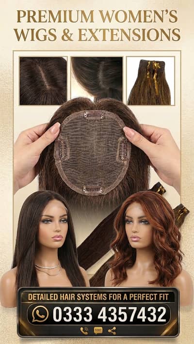Full Head Wig Women / Men Man For Wigs Extension Whatsapp. 0333-43574