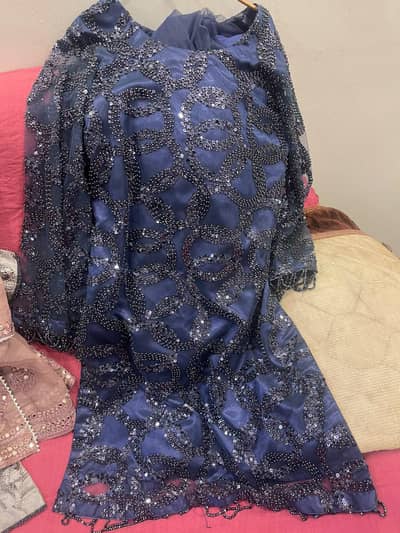 Party Wear Bridal Three-Piece Dress – Small Size