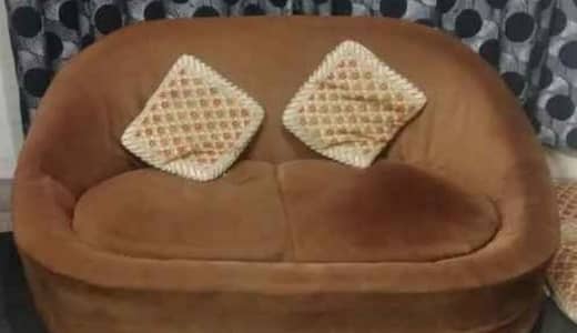 brown velvet sofa