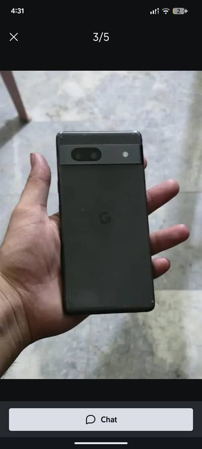 Google Pixel 7a with charger