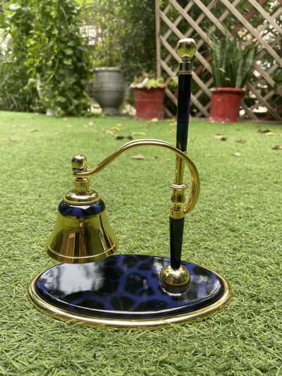 Vintage 90s desk bell set with pen holder
