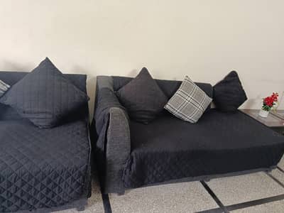 6 Seater sofa with cushions and cover