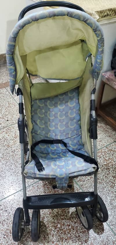 STROLLER / PRAM with Foldable Handle, Sitting Positions with Umbrella