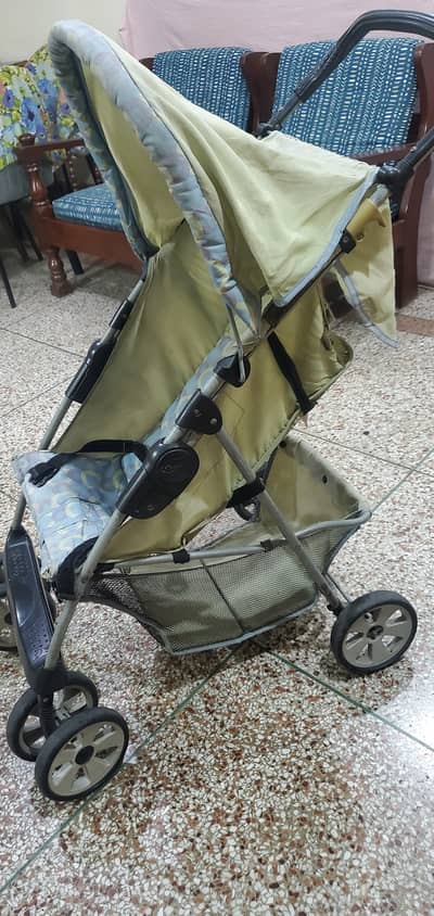 STROLLER / PRAM with Foldable Handle, Sitting Positions with Umbrella