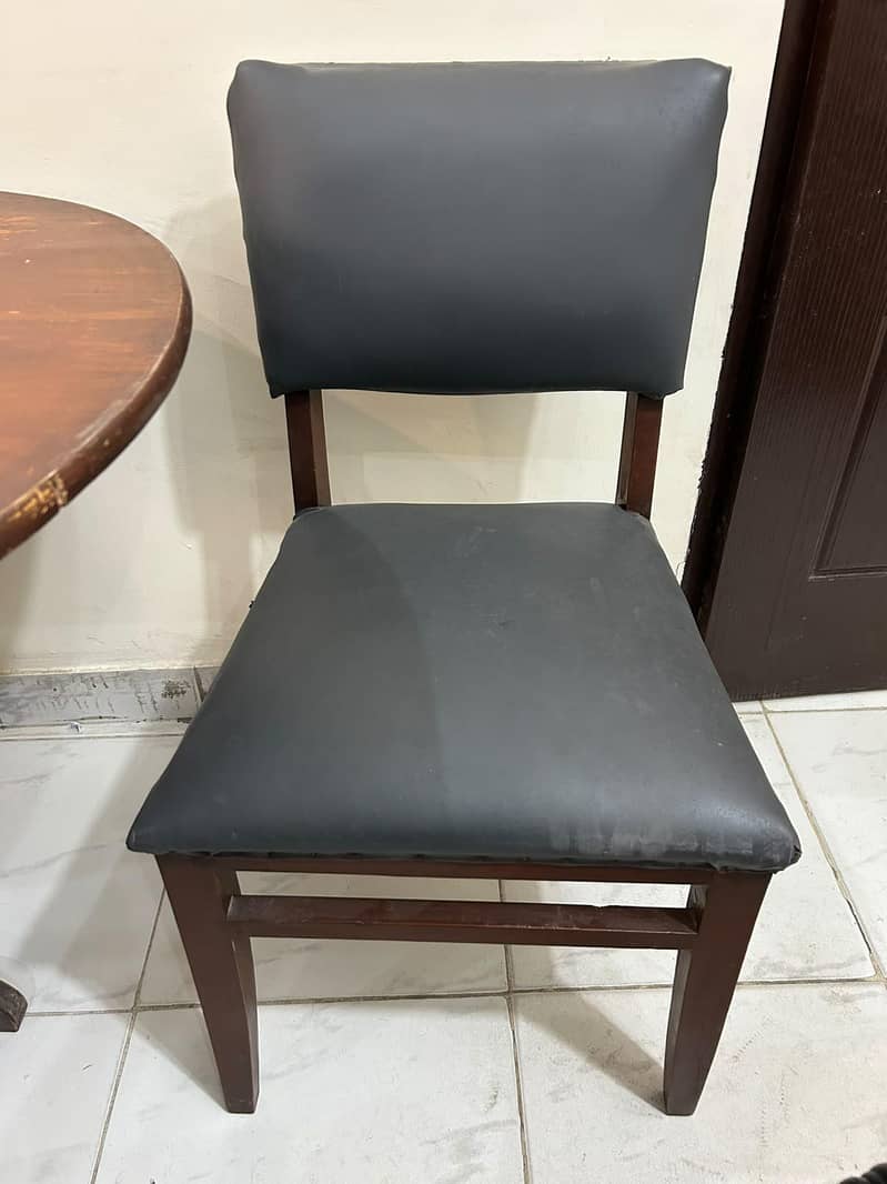 Solid wooden dining table with 6 chairs 3