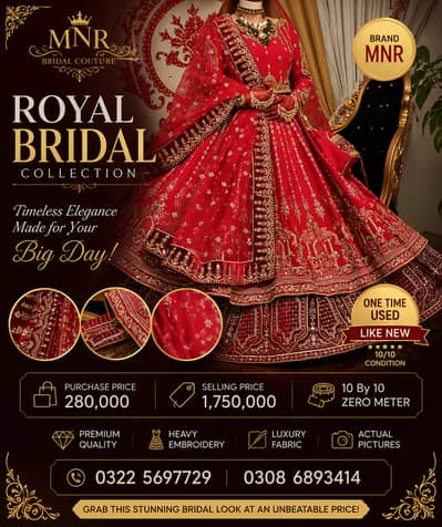 MNR Bridal Dress | Wedding Dress | Bridal Lehnga | Walima Dress Maxi