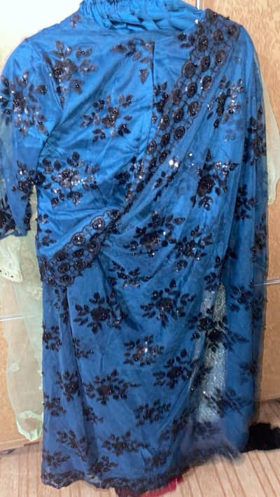 Saree in Black and zinc colour