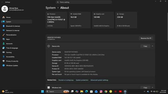 Lenovo E5 i5 11 Gen 16 / 256 Gb