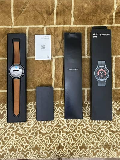 Samsung Watch 5 Pro(45mm)Just Box Open(Scratch Less)Mint Condition