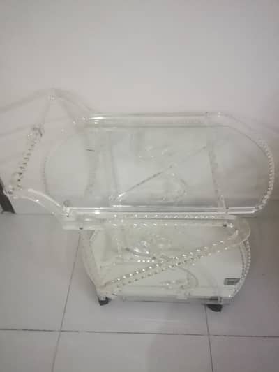 Acrolic Tea Trolly