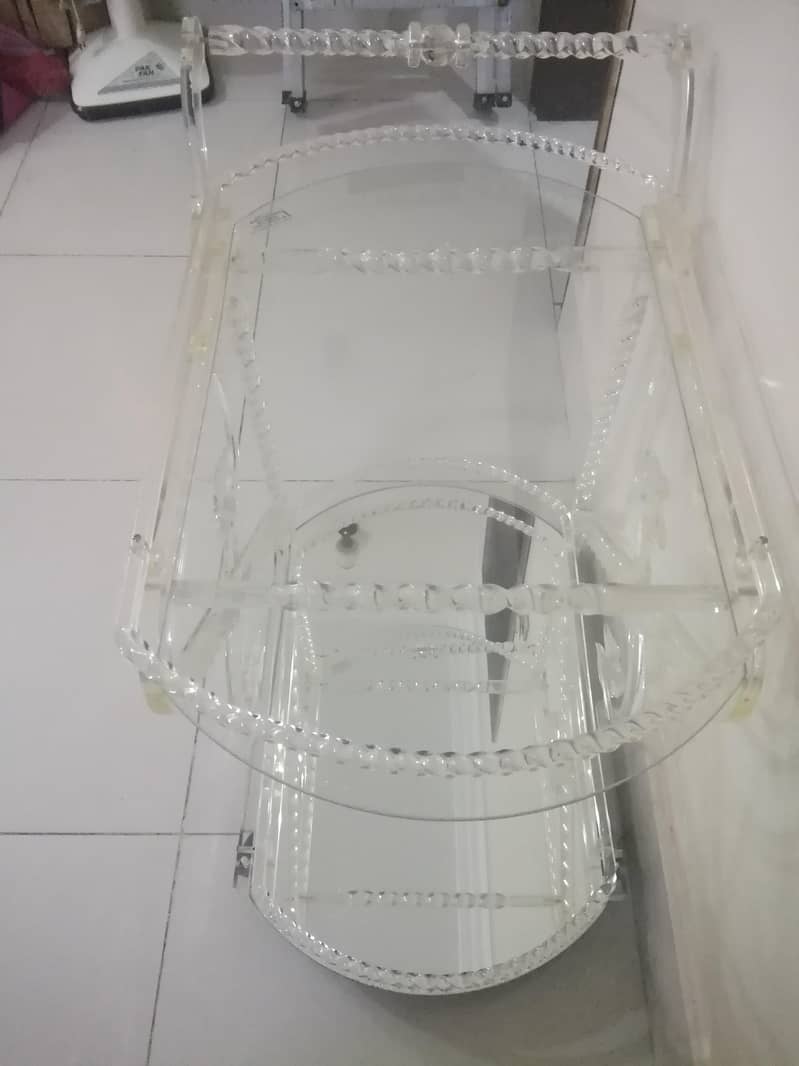 Acrolic Tea Trolly 4
