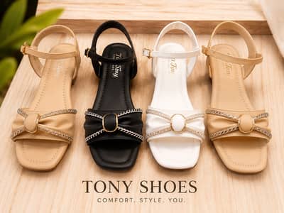  Tony Shoes Bow Sandals Rs. 999 | 4 Colors | COD Lahore