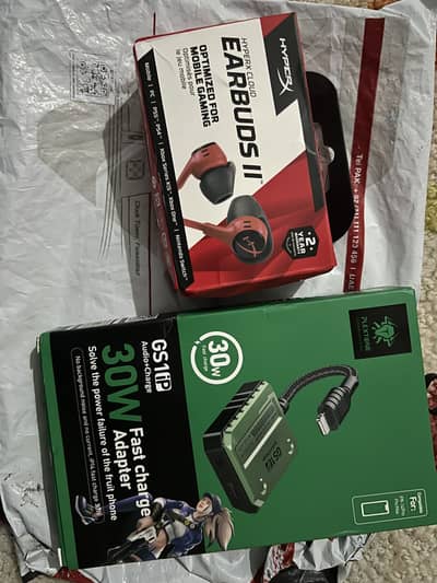 HyperXcloud II earbuds with splitter