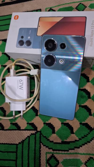 Redmi note 13 pro (8gb)+(256gb)+(5000mahbatery)(67wat fast charger)