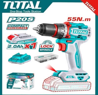 Total compact Brushless drill 20v