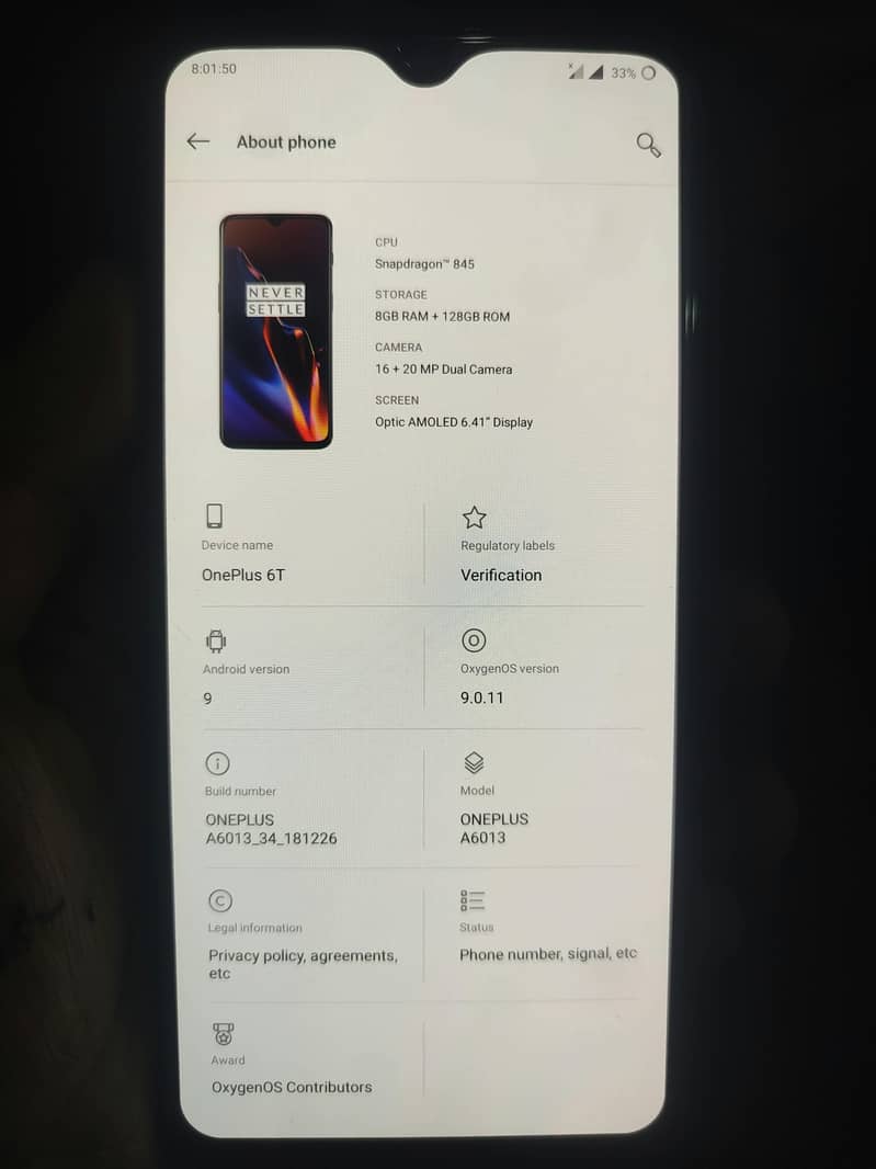 One Plus 6T 5