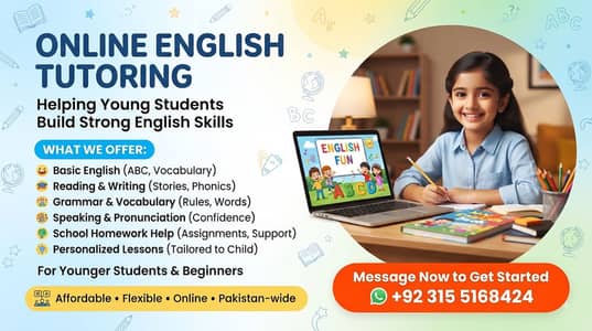 English Tutor & Homework Help for Children