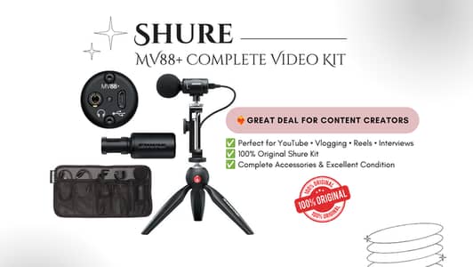 Shure MV88+ Video Kit and Condensor Mic